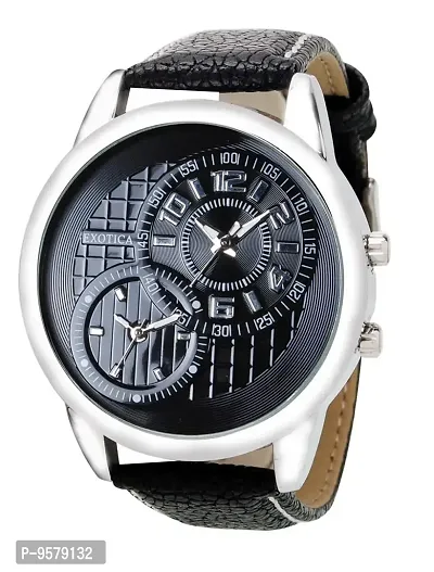 Exotica Black Dial Analogue Watch for Men (EF-50-Dual-LS-B)-thumb0