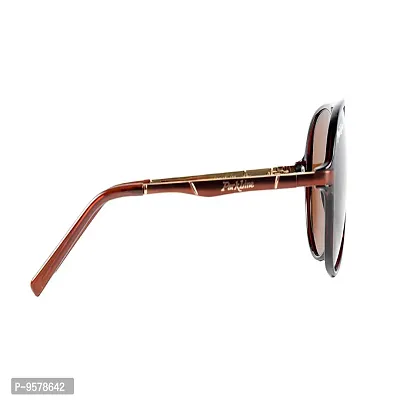 Park Line Polarised sunglass for Boys in Brown Glass and Brown Metal Frame-thumb5