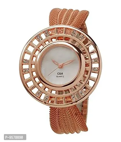 c & n White Dial Analogue Watch for Men (CN-L-77-Rose-MOP)-thumb0