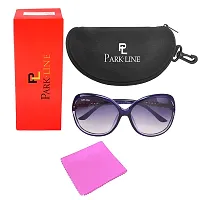 Park Line Polarised sunglass for Girls Purple Glass and Blue Frame-thumb3