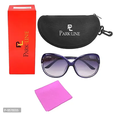 Park Line Polarised sunglass for Girls Purple Glass and Blue Frame-thumb4