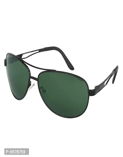 Park Line Polarised, UV Protected sunglass for Boys Green Glass and Black Metal Frame-thumb3