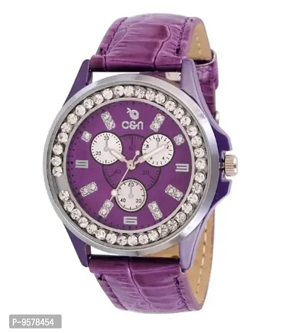 Chappin & Nellson Analog Purple Dial Women's Watch (CNL-01-Purple)-thumb0