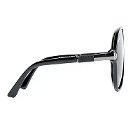 Park Line Stylish Polarised sunglass for Boys in Black Glass and Black Metal Frame.-thumb4