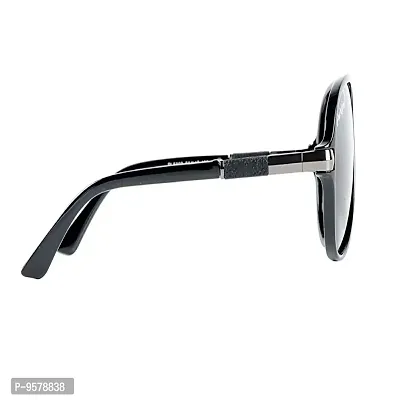 Park Line Stylish Polarised sunglass for Boys in Black Glass and Black Metal Frame.-thumb5