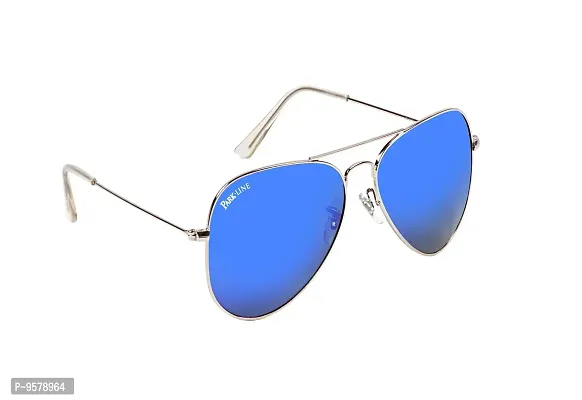 Park Line UV Protected Sport Men's Sunglasses-SGPL-3026-Mercury-Silver-Blue-thumb0