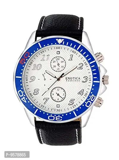 Exotica Analog White-Blue Dial Men's Watch-thumb0