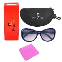 Park LineUV Protected Round Women's Sunglasses - (SGPL-2231|57|Gradient Dark Blue Color)-thumb3