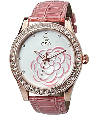 Chappin & Nellson Analog Dial Women's Watch (CNL-50-Pink-RG)