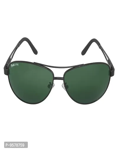 Park Line Polarised, UV Protected sunglass for Boys Green Glass and Black Metal Frame