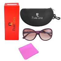 Park LineUV Protected Round Women's Sunglasses - (SGPL-2219|57|Gradient Dark Purple Color)-thumb3