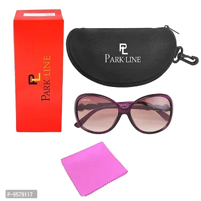 Park LineUV Protected Round Women's Sunglasses - (SGPL-2219|57|Gradient Dark Purple Color)-thumb4