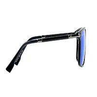 Park Line Polarised sunglass for Boys In Blue Glass and Black Metal Frame.-thumb4