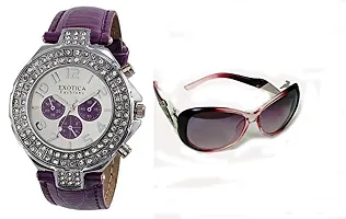 Exotica Fashion Analog Purple Dial Women's Watch Super Combo Super Combo-thumb1