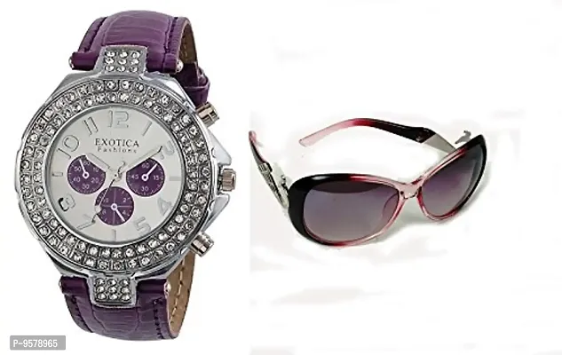 Exotica Fashion Analog Purple Dial Women's Watch Super Combo Super Combo-thumb2