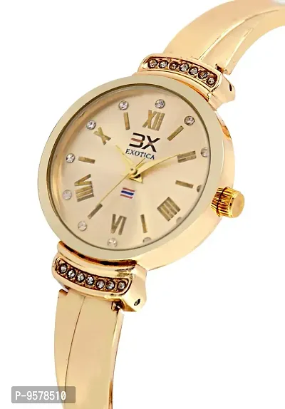 Exotica Fashions Women's Swarovski Crystal Accented Texture Watch-thumb2