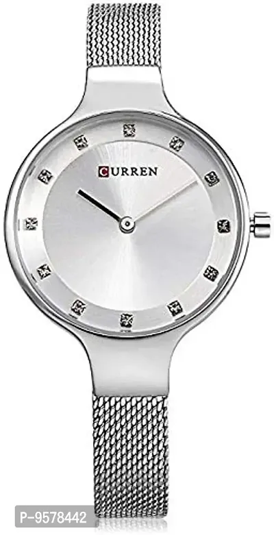 Curren Analogue Stainless Steel Quartz Wrist Watch for Women and Girls