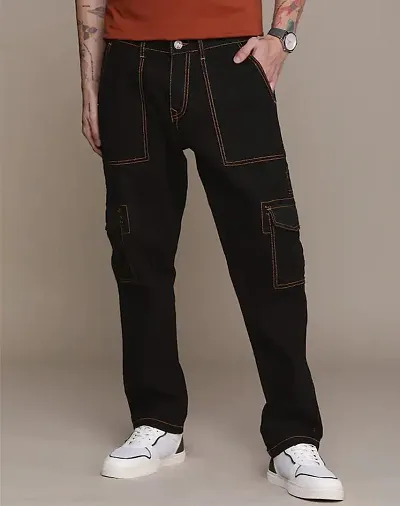 Stylish Slim Fit Cargo Jeans