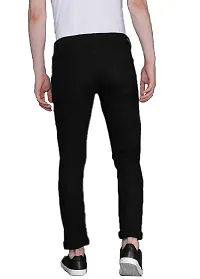 Black Denim Mid Rise Jeans For Men-thumb1