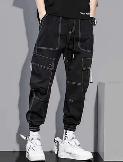 Relaxed Fit Cotton Cargo Joggers