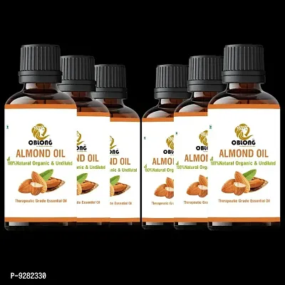 OBLONG PURE NATURAL AND ORGANIC COLD PRESSED ALMOND ESSENTIAL OIL 10 ML PACK OF 6-thumb0