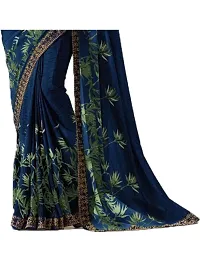 Womens Georgette Daily Wear Saree(Blue)-thumb2