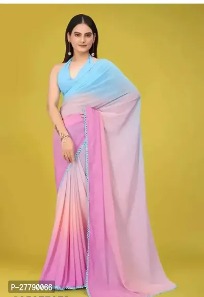 Classic Georgette Saree with Blouse piece for women-thumb0