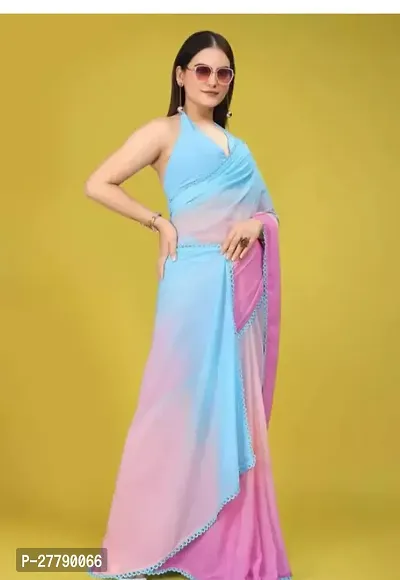 Classic Georgette Saree with Blouse piece for women-thumb4