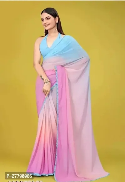 Classic Georgette Saree with Blouse piece for women-thumb2