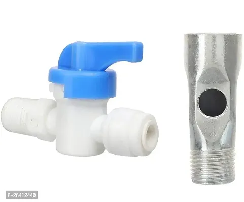 RO Bulk Head Cabinet Body Connector Suited for All Type of RO Models White 1.4 inch - 2 Pieces-thumb0