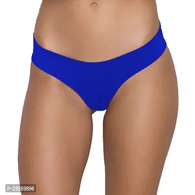 Stylish Blue Lace Solid Brief For Women-thumb0