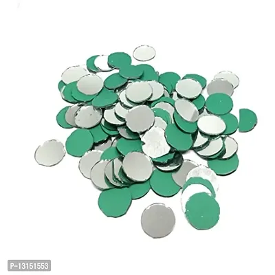 Dulhan Plaza, Round Mirror Glass Beads for Embroidery Work Jewellery Making Art Craft 10 mm-thumb0