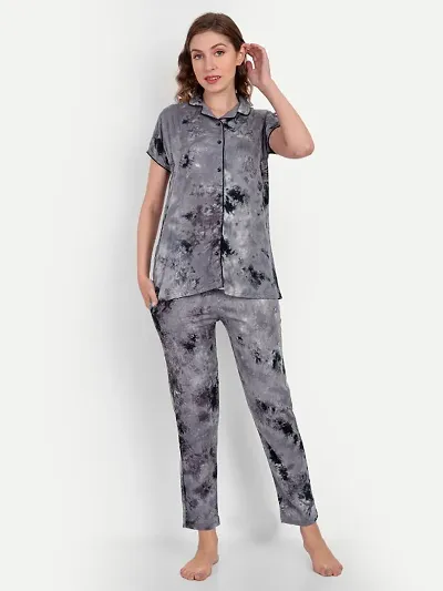 Classic Night Wear Top Pyjama Set for Women