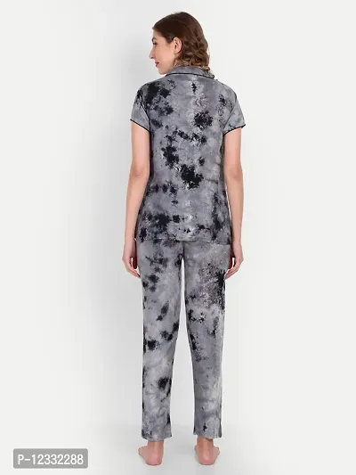 Classic Printed Night Wear Top  Pyjama Set for Women-thumb2