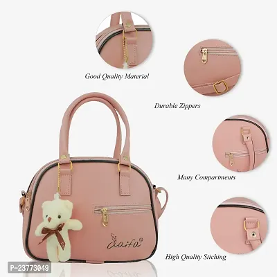 aaifa PU Leather sling Handbag Office Bag Shoulder Handbag Stylish Girls And Women Sling Bag ||Sling Teddy Keychain Crossbody Shoulder Bag-thumb5