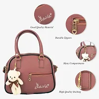 aaifa PU Leather sling bag || Handbag Office Bag Shoulder Bag|| Handbag Stylish Girls And Women Sling Bag ||Sling bag With Teddy Keychain||-thumb3