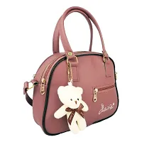 aaifa PU Leather sling bag || Handbag Office Bag Shoulder Bag|| Handbag Stylish Girls And Women Sling Bag ||Sling bag With Teddy Keychain||-thumb1