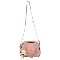 aaifa PU Leather sling Handbag Office Bag Shoulder Handbag Stylish Girls And Women Sling Bag ||Sling Teddy Keychain Crossbody Shoulder Bag-thumb3