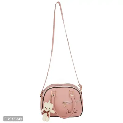 aaifa PU Leather sling Handbag Office Bag Shoulder Handbag Stylish Girls And Women Sling Bag ||Sling Teddy Keychain Crossbody Shoulder Bag-thumb4