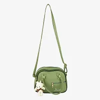 aaifa PU Leather sling bag for women Handbag For Women Office Bag Shoulder Bag Handbag Stylish Girls And Women Sling Bag Teddy Keychain Crossbody Shoulder Bag-thumb3