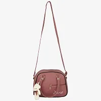 aaifa PU Leather sling bag || Handbag Office Bag Shoulder Bag|| Handbag Stylish Girls And Women Sling Bag ||Sling bag With Teddy Keychain||-thumb2
