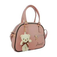 aaifa PU Leather sling Handbag Office Bag Shoulder Handbag Stylish Girls And Women Sling Bag ||Sling Teddy Keychain Crossbody Shoulder Bag-thumb1