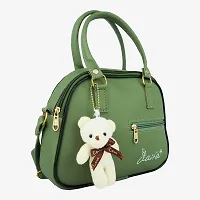 aaifa PU Leather sling bag for women Handbag For Women Office Bag Shoulder Bag Handbag Stylish Girls And Women Sling Bag Teddy Keychain Crossbody Shoulder Bag-thumb1