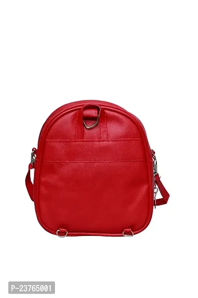 aaifa Girls Sling Sequin Mini Backpack || Backpacks for Girls ||Red Glitter Daypack Small Bag| Backpack Crossbody Shoulder Bag for Kids girls-thumb2