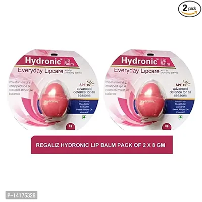 Classic Hydronic Lip Balm Spf 15 8G, Strawberry, Pack Of 2