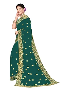 Beautiful Embroidered Georgettee Sari-thumb2