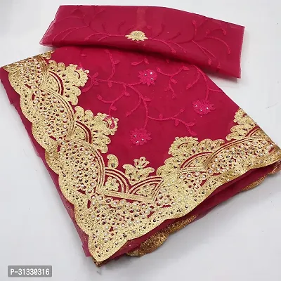 Embroidered Bollywood Net Saree-thumb0