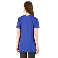 Beautiful Blue Women Plain T-Shirts-thumb2