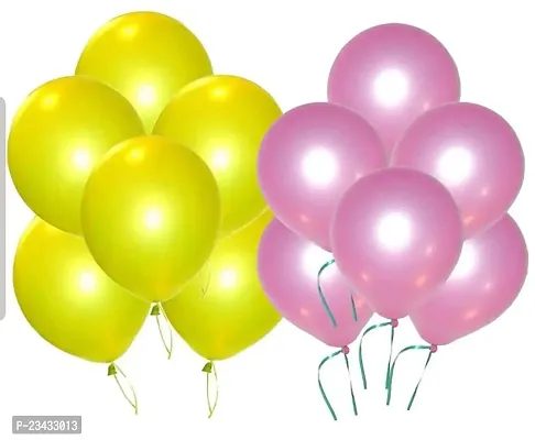 Wah!! Store Metalic Balloons (Pack of 100, Yellow- Pink) for Graduation Party Decorations-thumb2