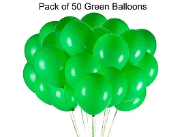 Wah!! Store MADE IN INDIA 10inch Metallic Balloons for Birthday Decoration / Anniversary Party Decoration (Green, Pack of 100)-thumb1